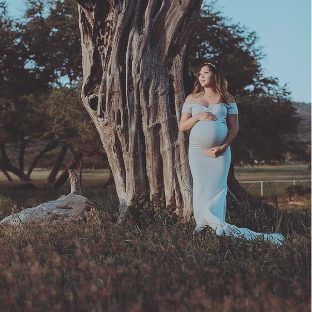 AUDREY GOWN, Fitted Maternity Dress by Sew Trendy